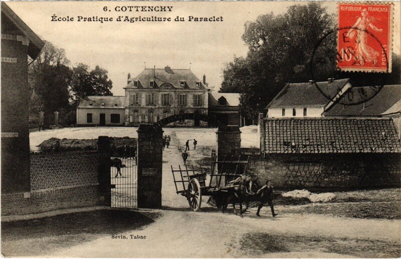 Carte postale ancienne Cottenchy Ecole pratique d'Agriculture du Paraclet à Cottenchy