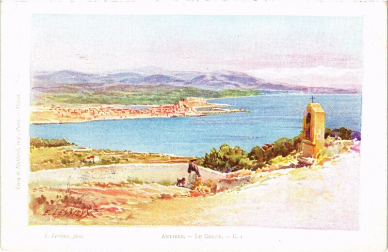 Carte postale ancienne Antibes le Golfe à Antibes