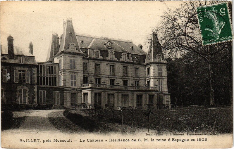 Carte postale ancienne Baillet Le Chateau France