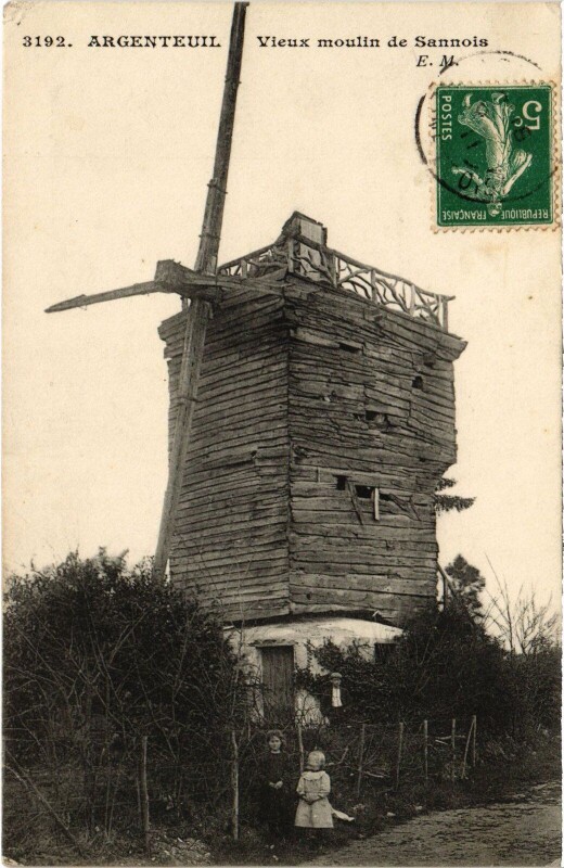 Carte postale ancienne Argenteuil Vieux moulin de Sannois France à Argenteuil