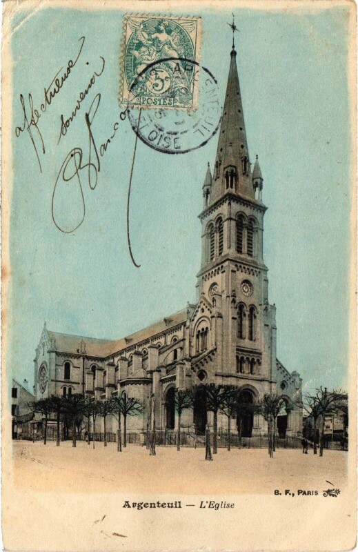 Carte postale ancienne Argenteuil L'Eglise France à Argenteuil