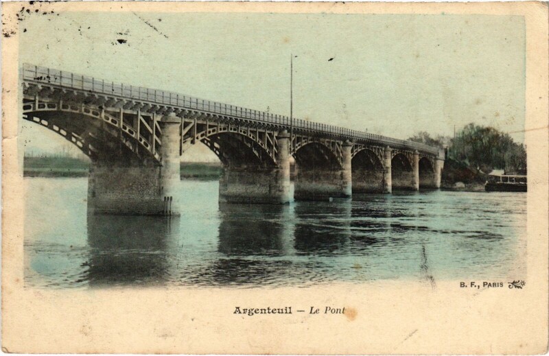 Carte postale ancienne Argenteuil Le Pont France à Argenteuil