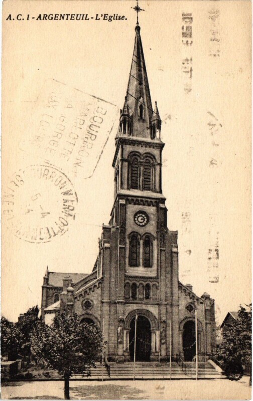Carte postale ancienne Argenteuil L'Eglise France à Argenteuil