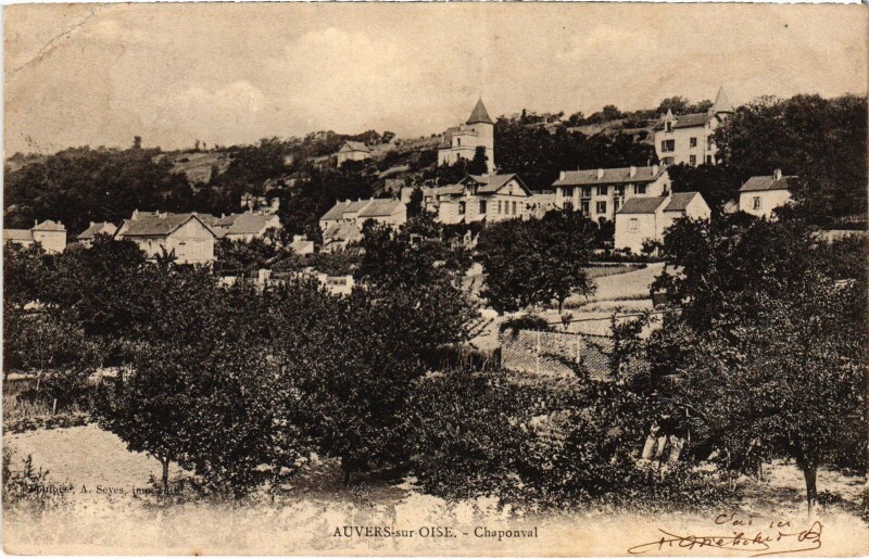 Carte postale ancienne Auvers sur Oise Chaponval France à Auvers-sur-Oise