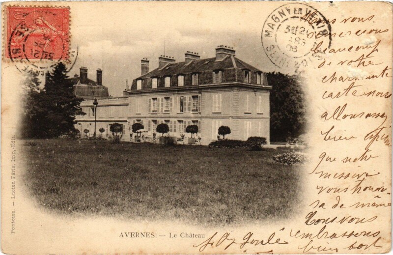 Carte postale ancienne Avernes Le Chateau France à Avernes