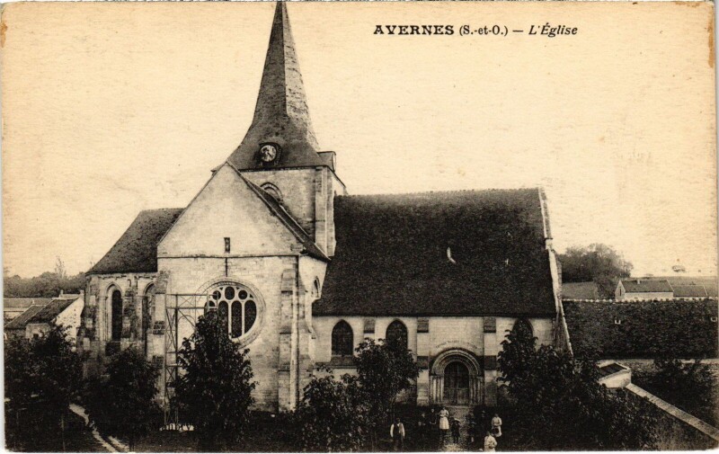 Carte postale ancienne Avernes L'Eglise France à Avernes