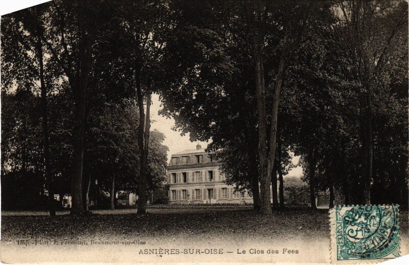 Carte postale ancienne Asnieres s Oise La Clos des Fees France