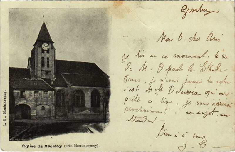 Carte postale ancienne Eglise de Groslay France à Groslay