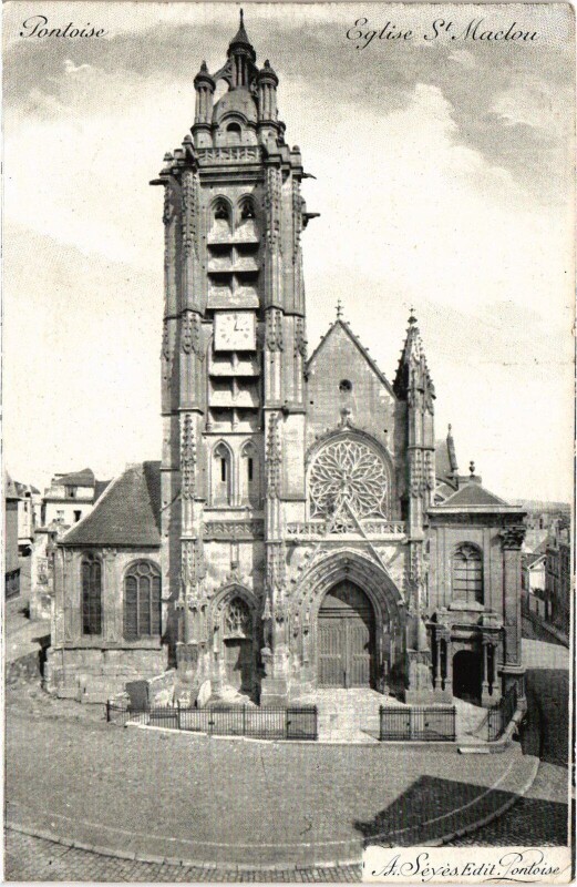 Carte postale ancienne Pontoise Eglise St.Maclou France à Pontoise
