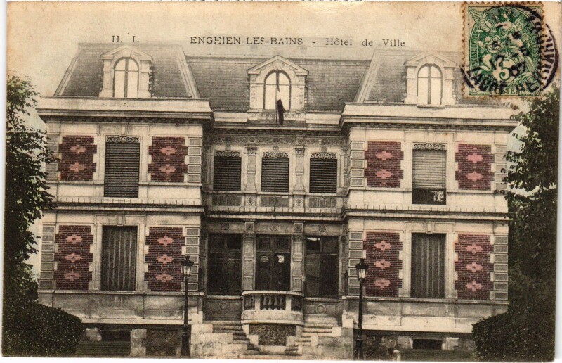 Carte postale ancienne Enghien les Bains Hotel de Ville France à Enghien-les-Bains