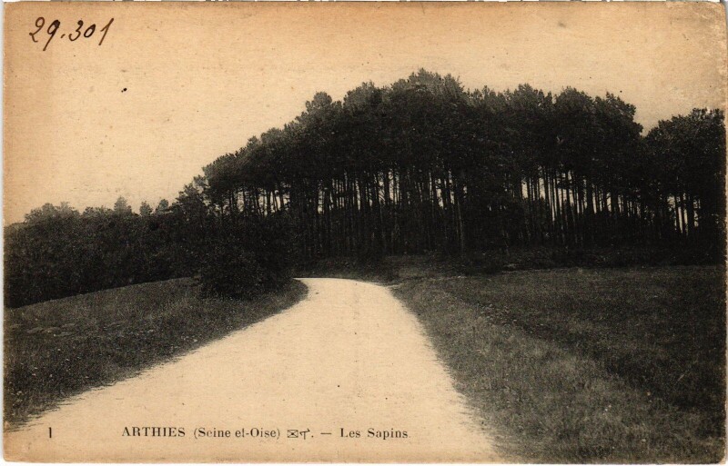 Carte postale ancienne Arthies Les Sapins France à Arthies