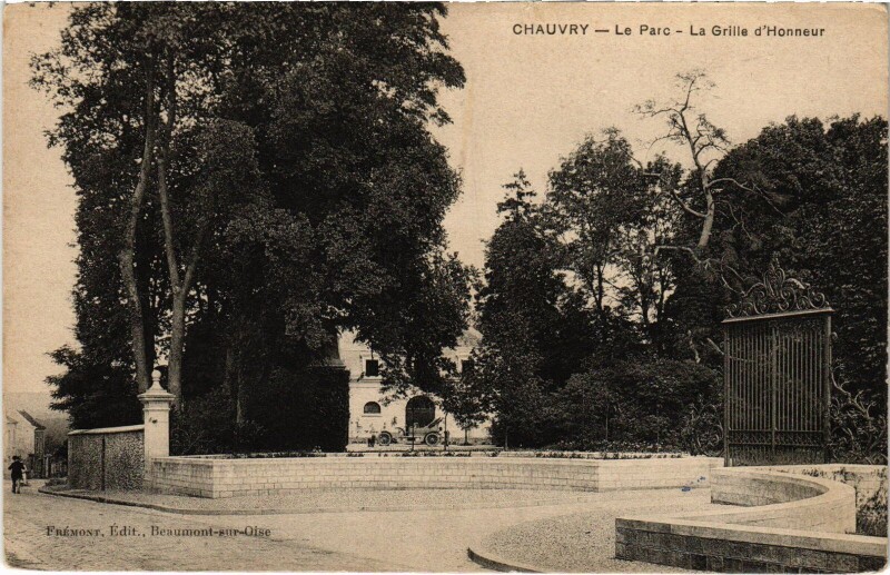 Carte postale ancienne Chauvry Le Parc, La Grille d'Honneur France à Chauvry