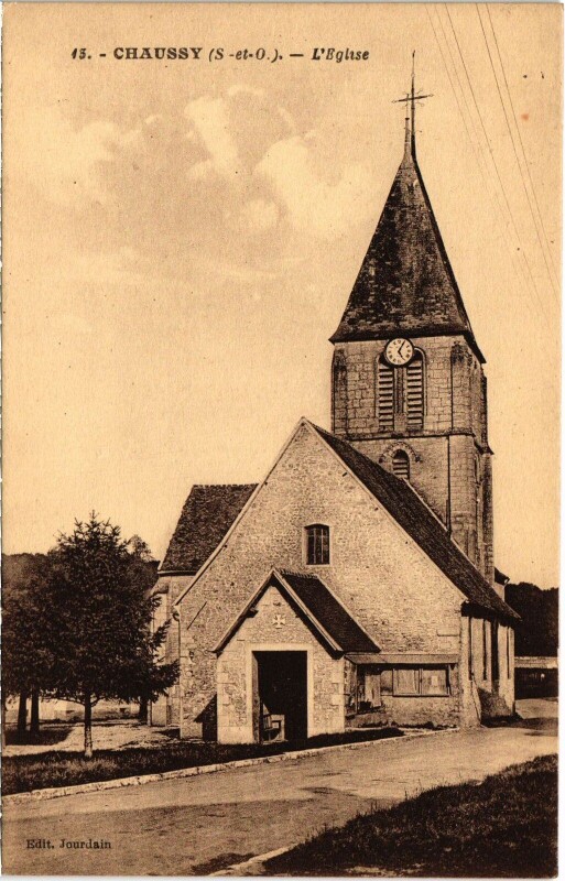 Carte postale ancienne Chaussy L'Eglise France à Chaussy