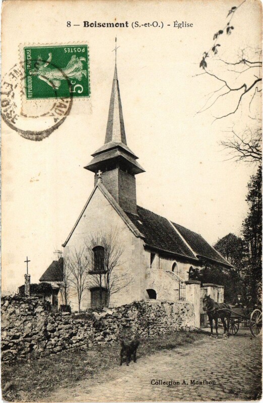 Carte postale ancienne Boisemont Eglise France à Boisemont