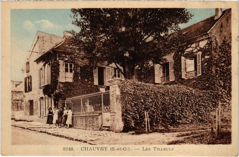 Carte postale ancienne Chauvry Les Tilleuls France à Chauvry