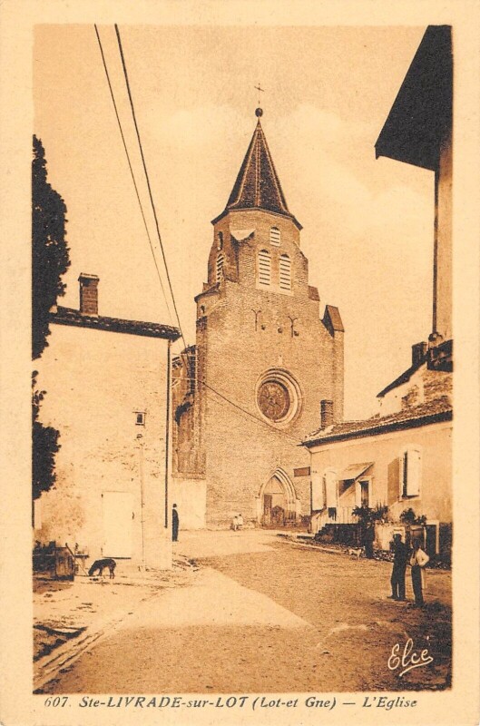 Carte postale ancienne Sainte Livrade Sur Lot Eglise à Sainte-Livrade-sur-Lot