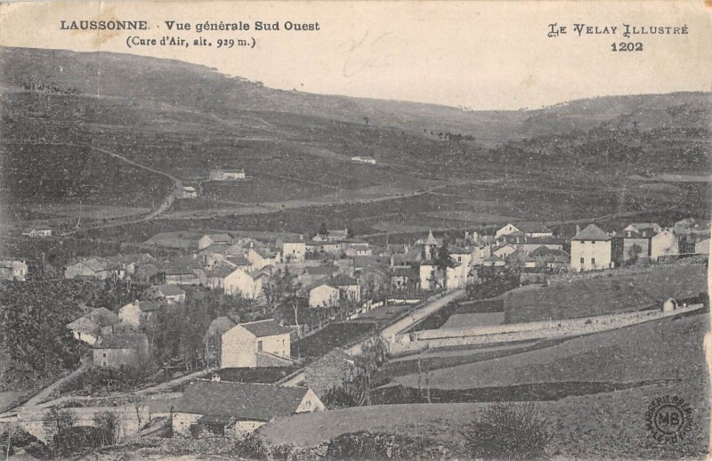 Carte postale ancienne Lausonne Vue Generale Sud Ouest