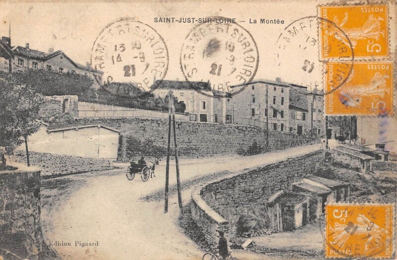 Carte postale ancienne Saint Just Sur Loire La Montee