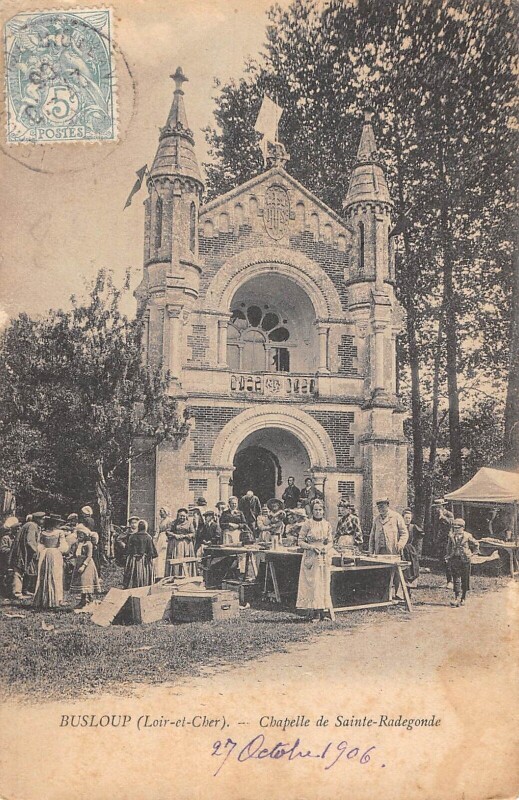 Carte postale ancienne Busloup Chapelle Sainte-Radegonde à Busloup