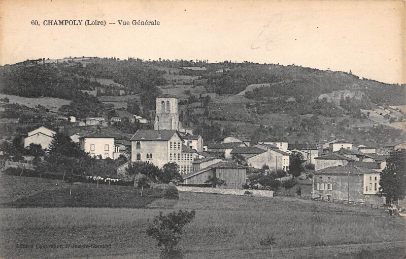 Carte postale ancienne Champoly Vue Generale à Champoly