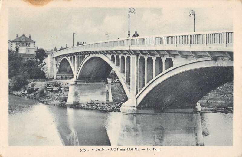Carte postale ancienne Saint Just Sur Loire Le Pont
