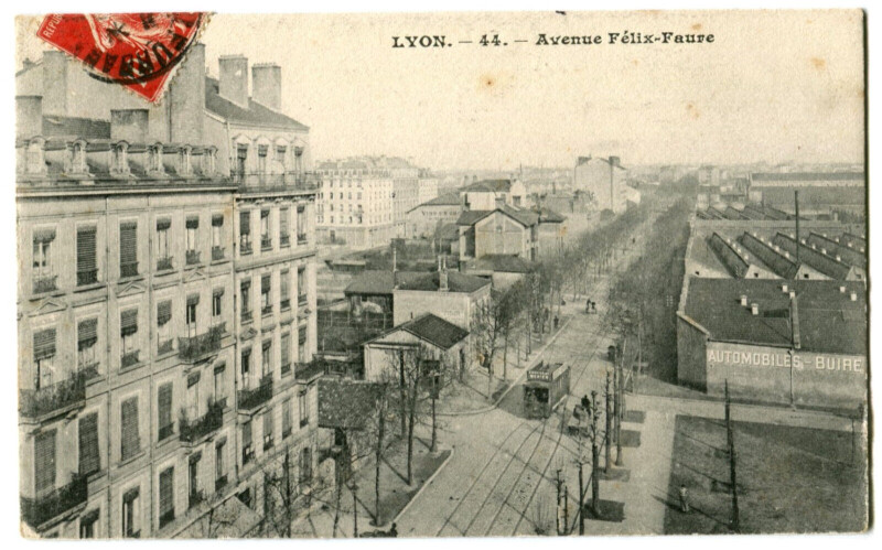 Carte postale ancienne Rhône Lyon Avenue Félix Faure