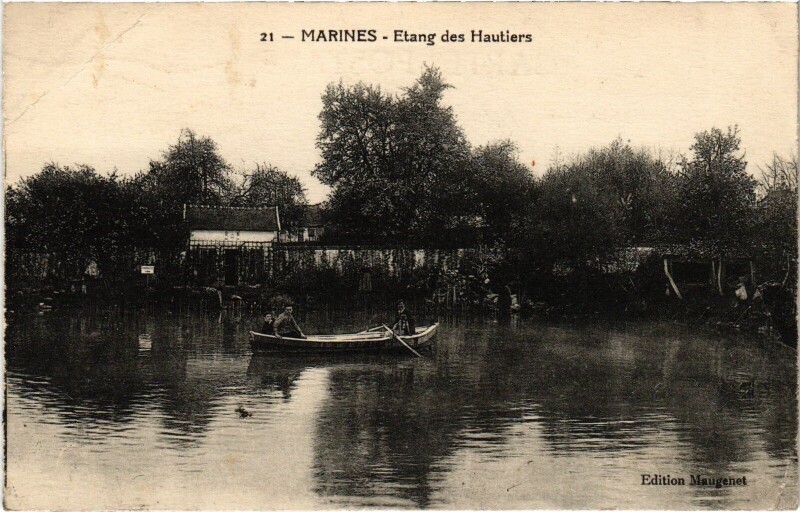 Carte postale ancienne Marines Etang des Hautiers France à Marines