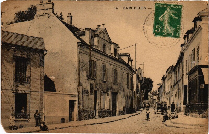 Carte postale ancienne Sarcelles La Rue France à Sarcelles
