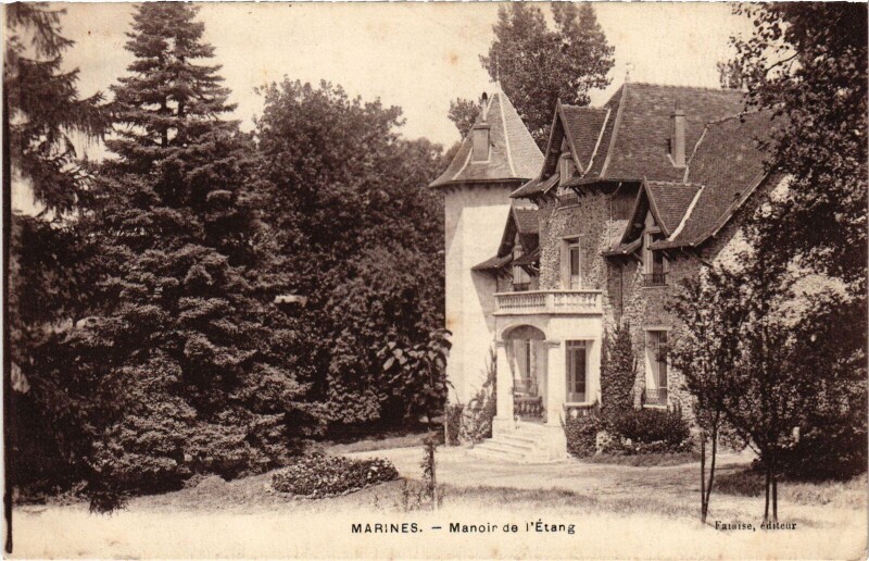 Carte postale ancienne Marines Manoir de l'Etang France à Marines