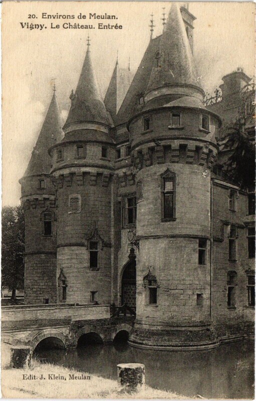 Carte postale ancienne Vigny Le Chateau, entree France à Vigny