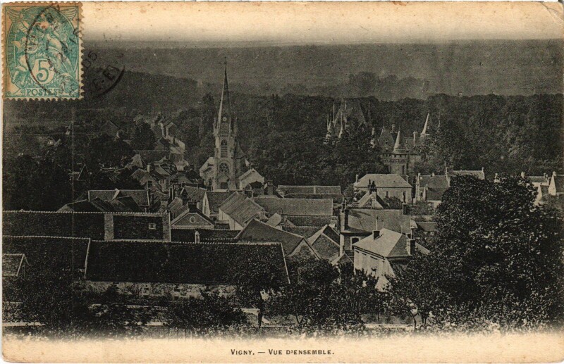 Carte postale ancienne Vigny Vue d'ensemble France à Vigny