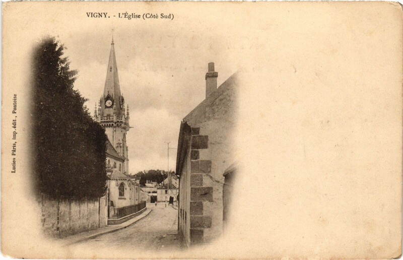 Carte postale ancienne Vigny L'Eglise France à Vigny