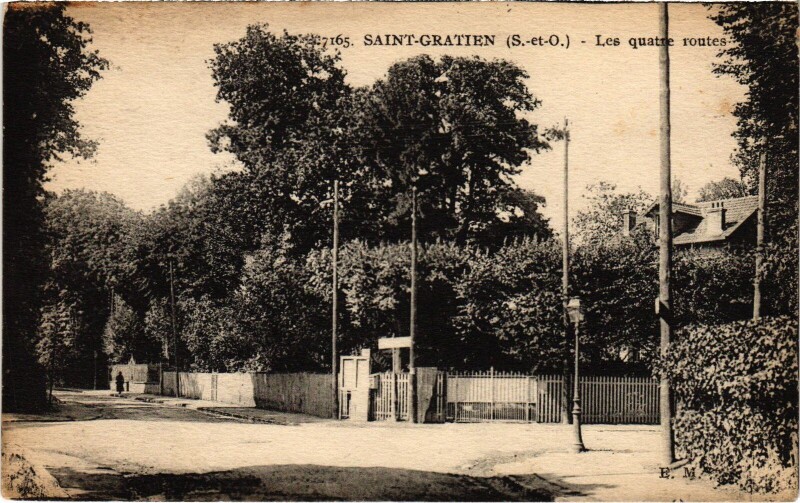 Carte postale ancienne Saint-Gratien Les quatre routes France à Saint-Gratien