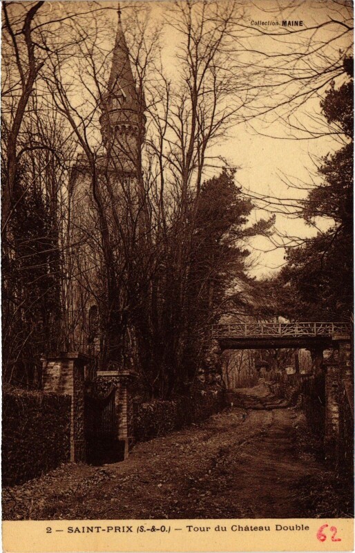Carte postale ancienne Saint-Prix Tour du Chateau Double France à Saint-Prix