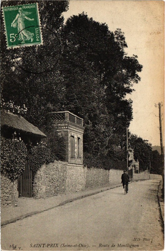 Carte postale ancienne Saint-Prix Route de Montlignon France à Montlignon