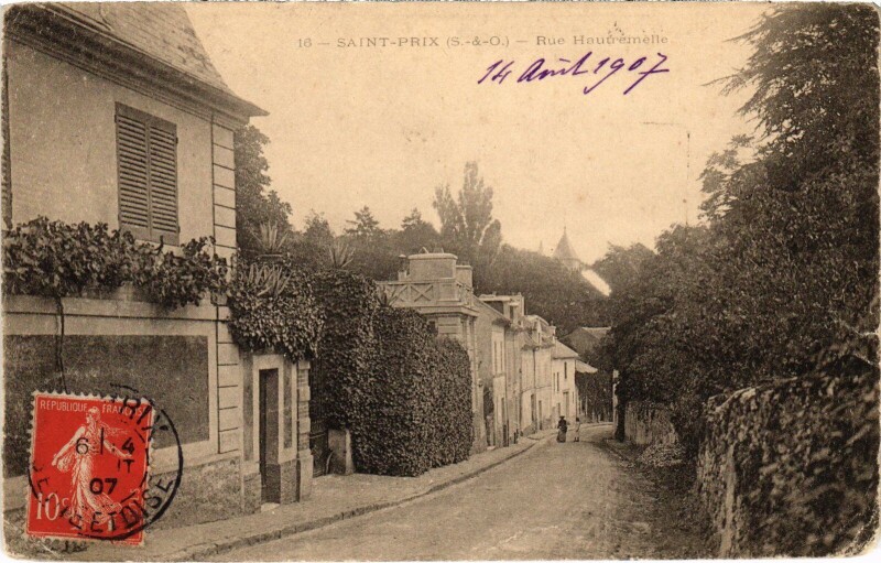 Carte postale ancienne Saint-Prix Rue Hautremelle France à Saint-Prix