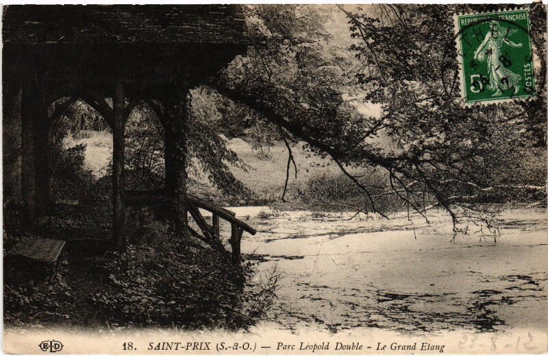Carte postale ancienne Saint-Prix Parc Leopold Double France à Saint-Prix