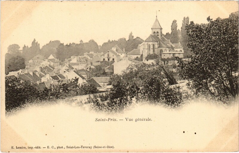 Carte postale ancienne Saint-Prix Vue Generale France à Saint-Prix