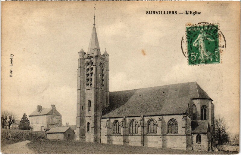 Carte postale ancienne Survilliers L'Eglise France à Survilliers