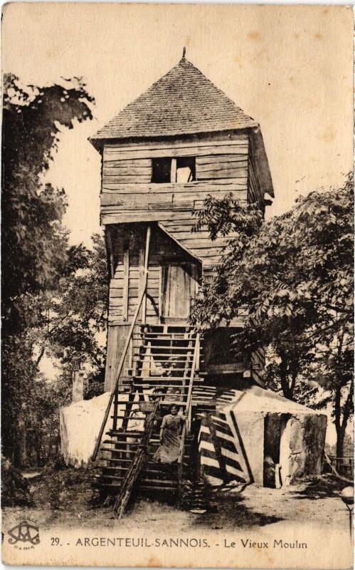 Carte postale ancienne Sannois Le Vieux Moulin France à Sannois