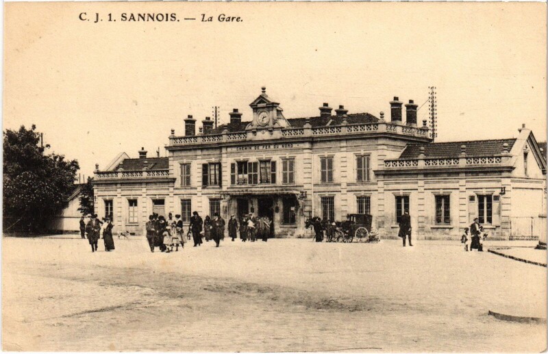 Carte postale ancienne Sannois Le Gare France à Sannois