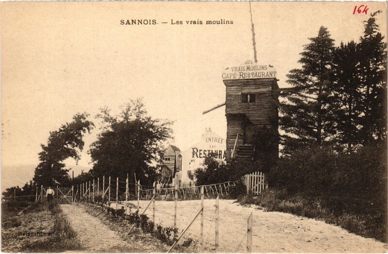 Carte postale ancienne Sannois Les vrais Moulins France à Sannois