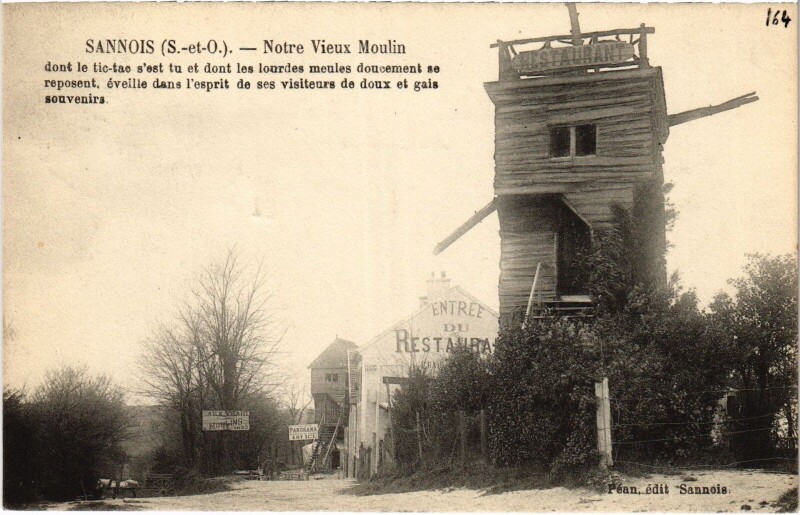 Carte postale ancienne Sannois Notre vieux Moulin France à Sannois