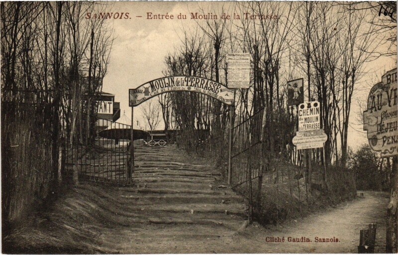 Carte postale ancienne Sannois Entree du Moulin de la Terrasse France à Sannois