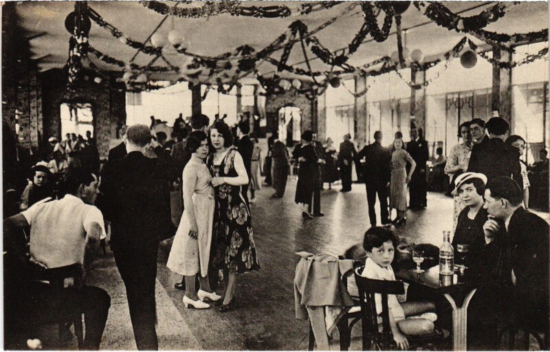 Carte postale ancienne Sannois Interieur d'un des Dancing de la Maison France à Sannois