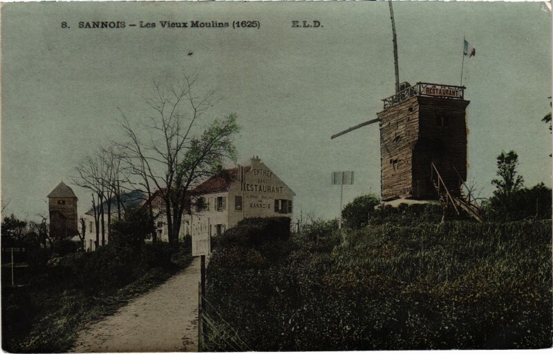 Carte postale ancienne Sannois Les Vieux Moulins France à Sannois
