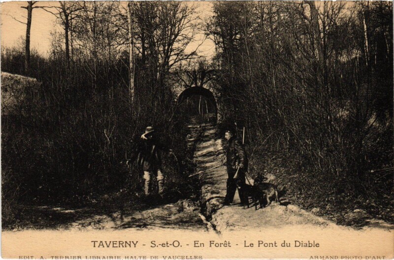 Carte postale ancienne Taverny Le Pont du Diable France à Taverny