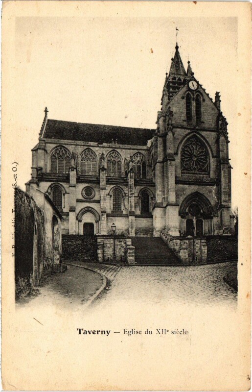 Carte postale ancienne Taverny Eglise du XIIe siecle France à Taverny