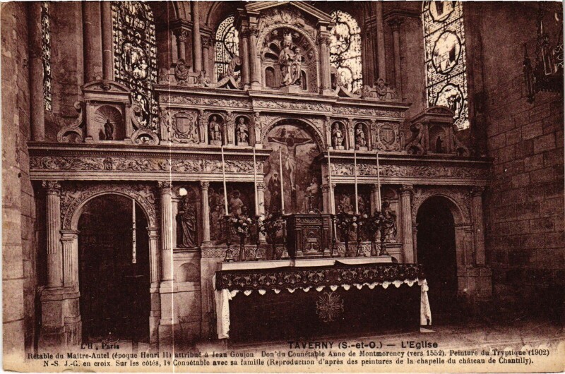 Carte postale ancienne Taverny L'Eglise France à Taverny