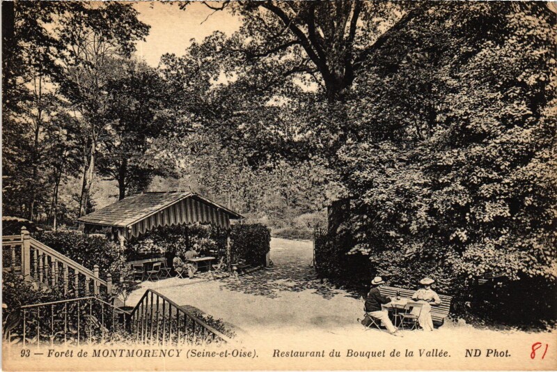 Carte postale ancienne Montmorency Restaurant du Bouquet de la Vallee France à Montmorency
